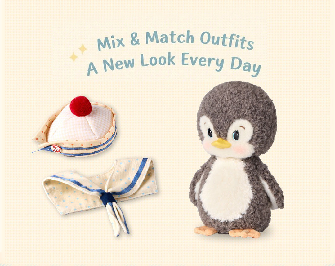 Bobo Nuts | Cream Bobo Piko Penguin Plush Toy 
