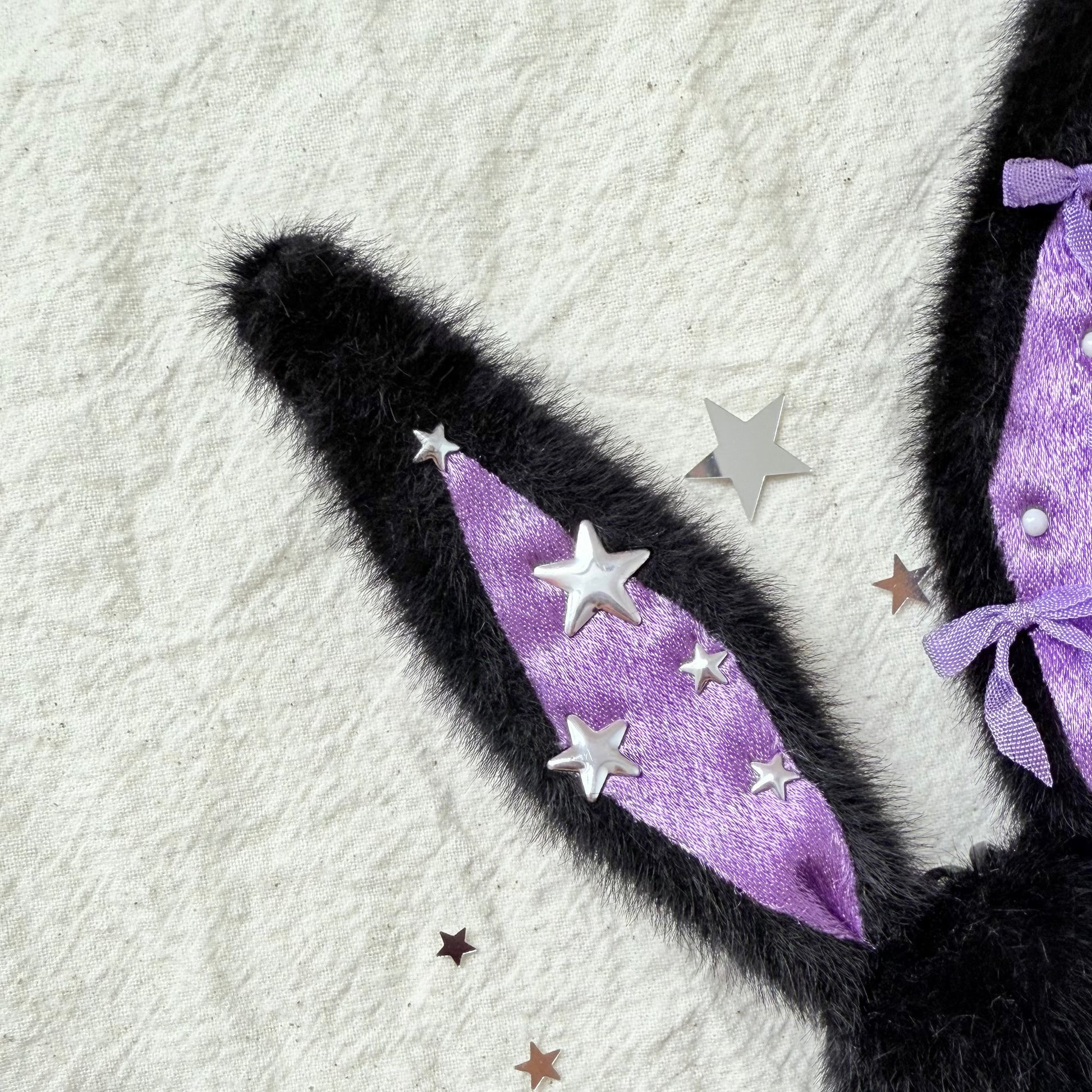 Snowball | Black Bunny Bag Charm 