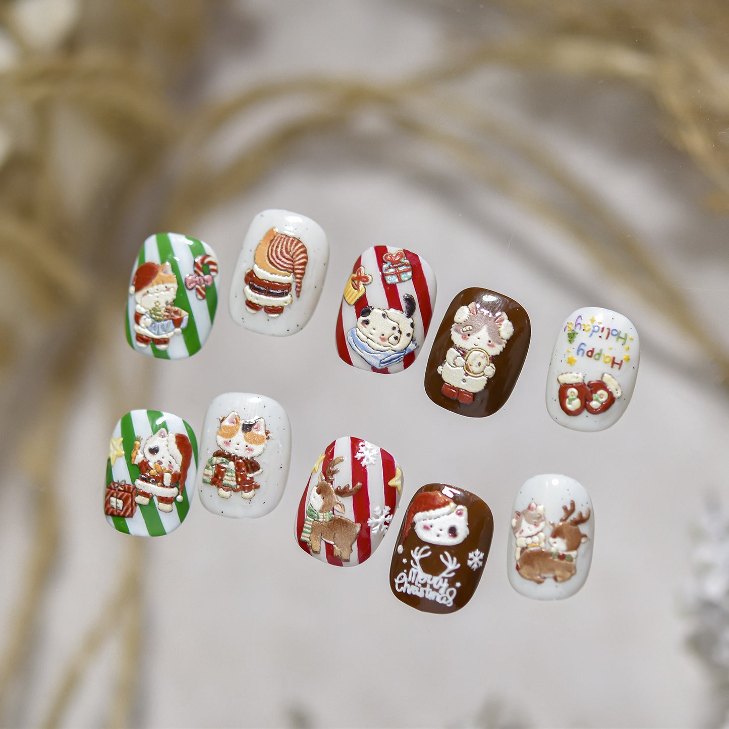 Hello Claws | Christmas Kitty Gift Box Nail Deco Sticker