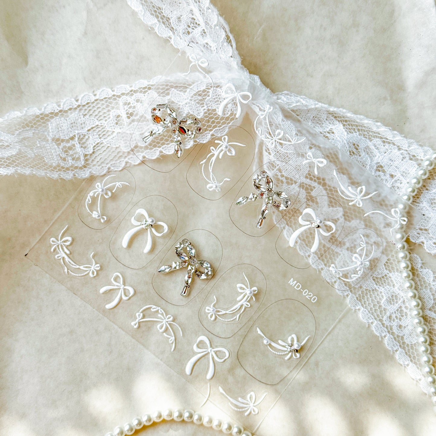 Hello Claws | Diamond Bowknot Nail Deco Sticker 