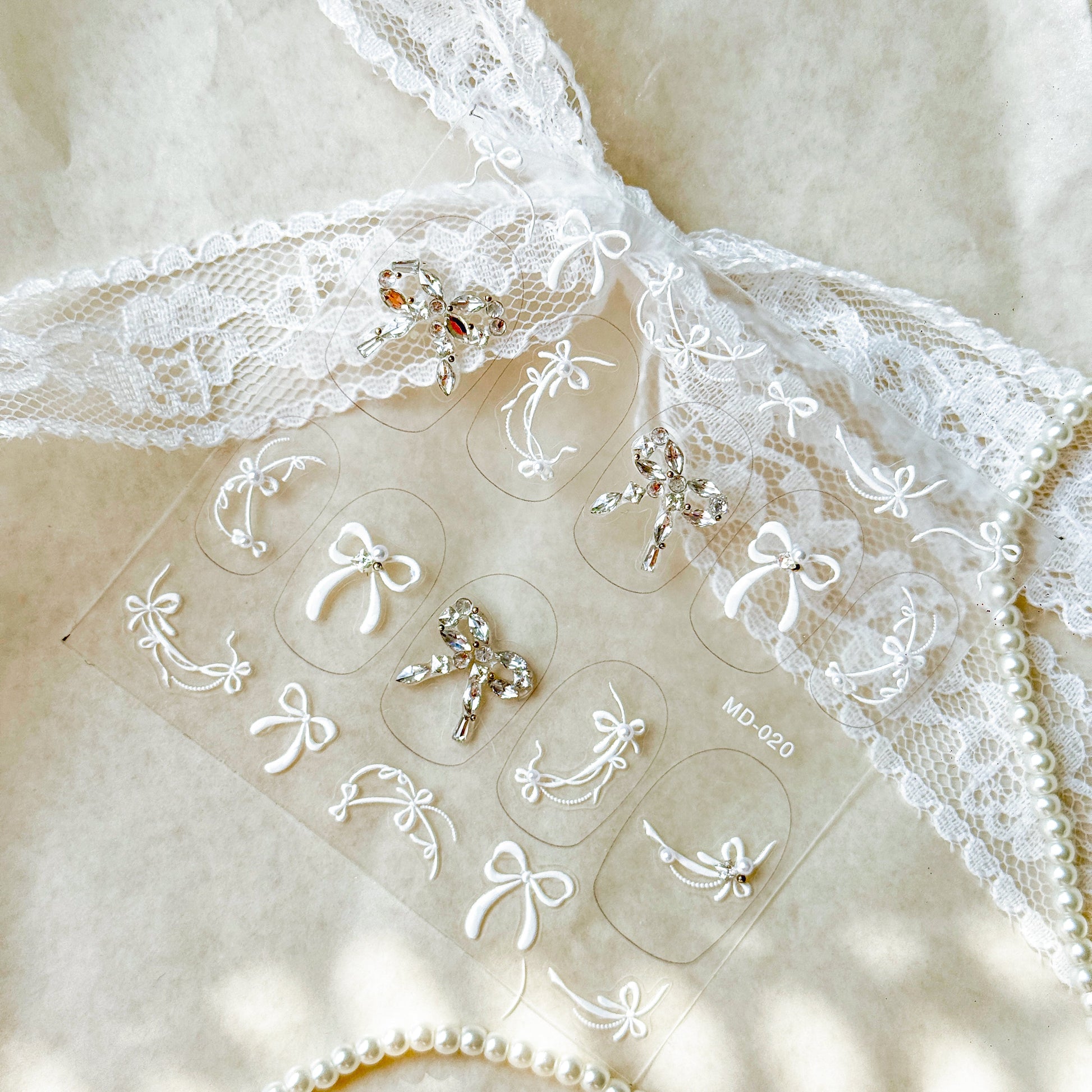 Hello Claws | Diamond Bowknot Nail Deco Sticker 