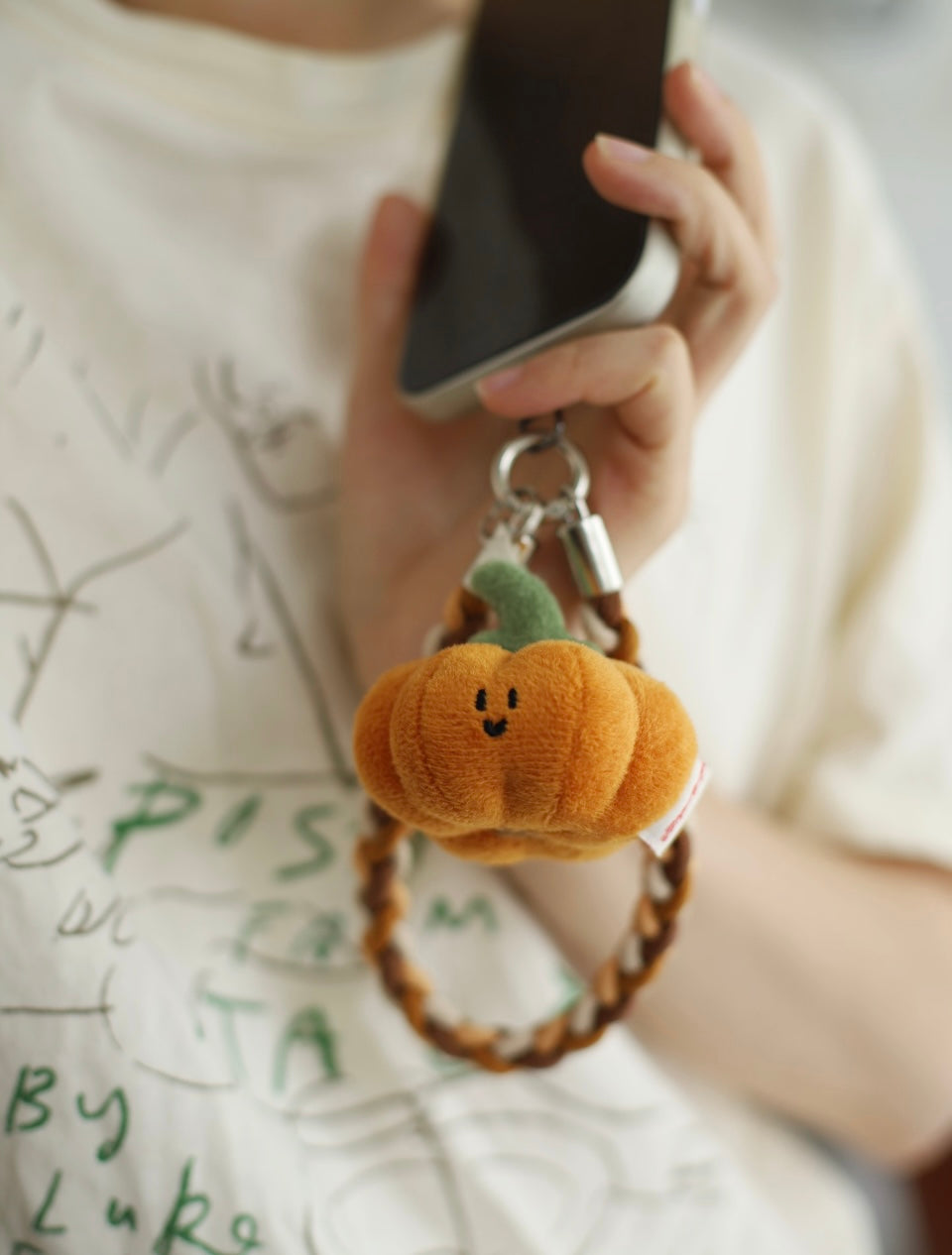 Daily White | Mini Pumpkin Plush Charm 