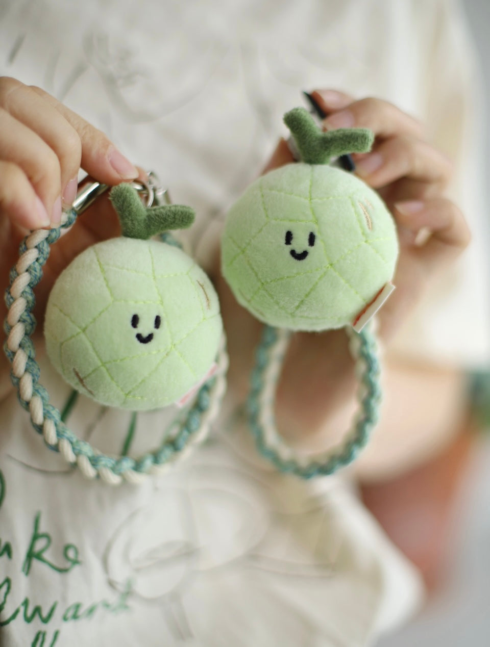 Daily White | Mini Melon Plush Charm 