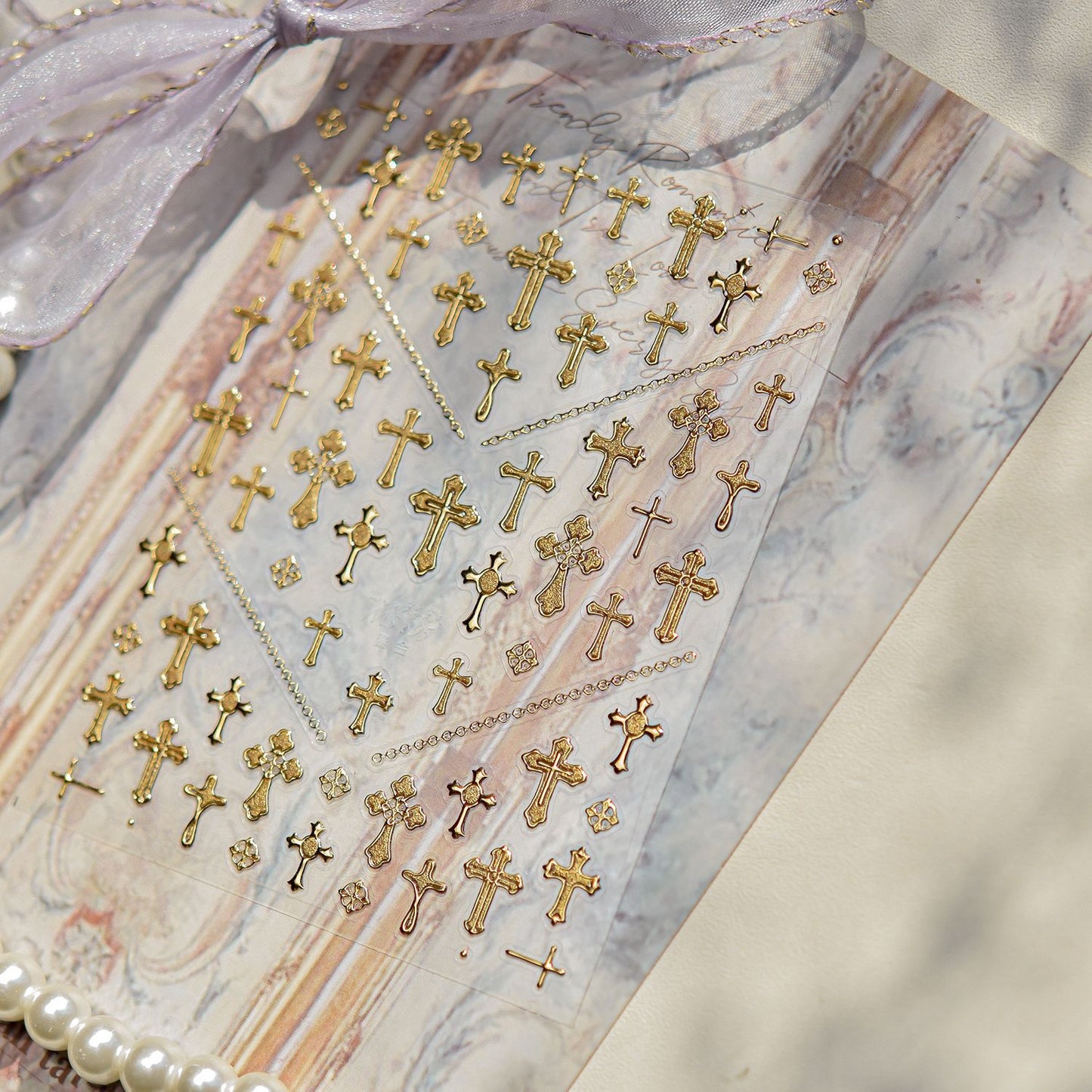 Hello Claws | Gold Cross Nail Deco Sticker