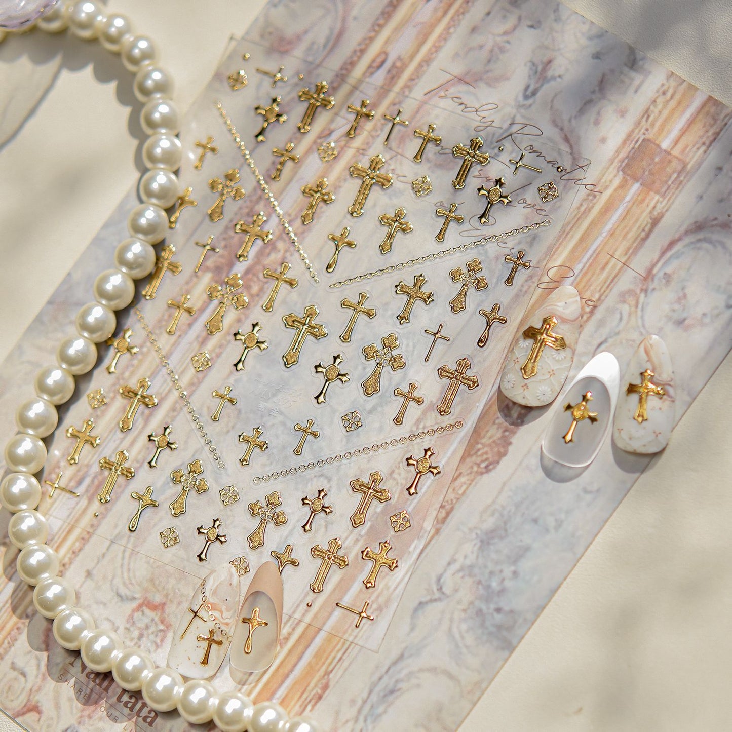 Hello Claws | Gold Cross Nail Deco Sticker