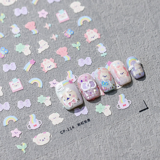 Hello Claws | Rainbow Dream Cat Nail Deco Sticker