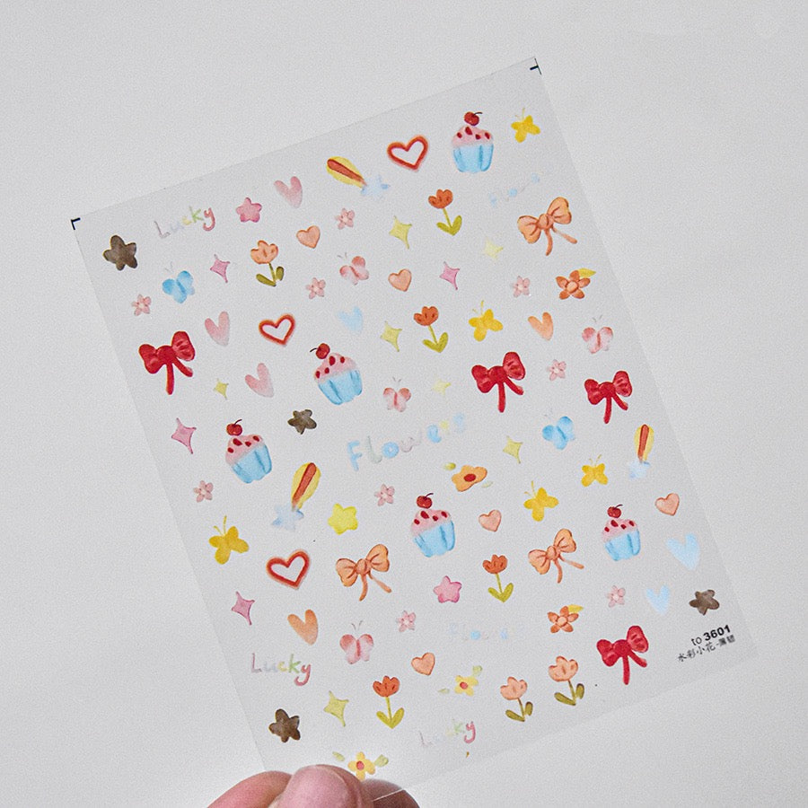 Hello Claws | Kawaii Bowknot Cake Flower Nail Deco Sticker