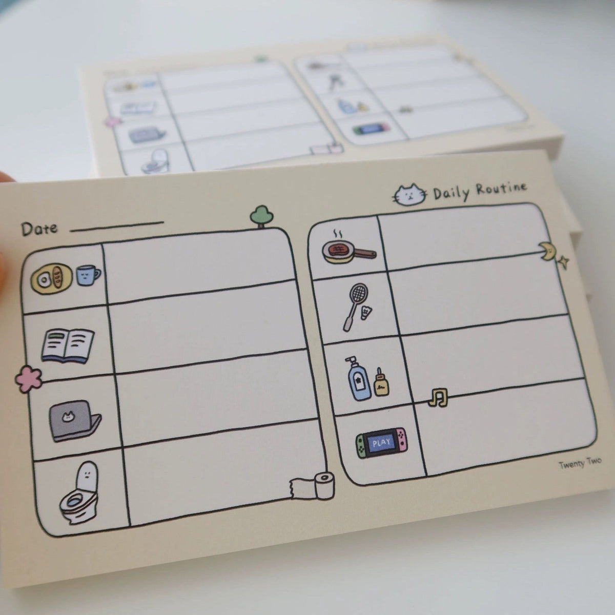 Routine Note Layout Zweiundzwanzig | Notizen zur täglichen Routine – LuLuFun Studio