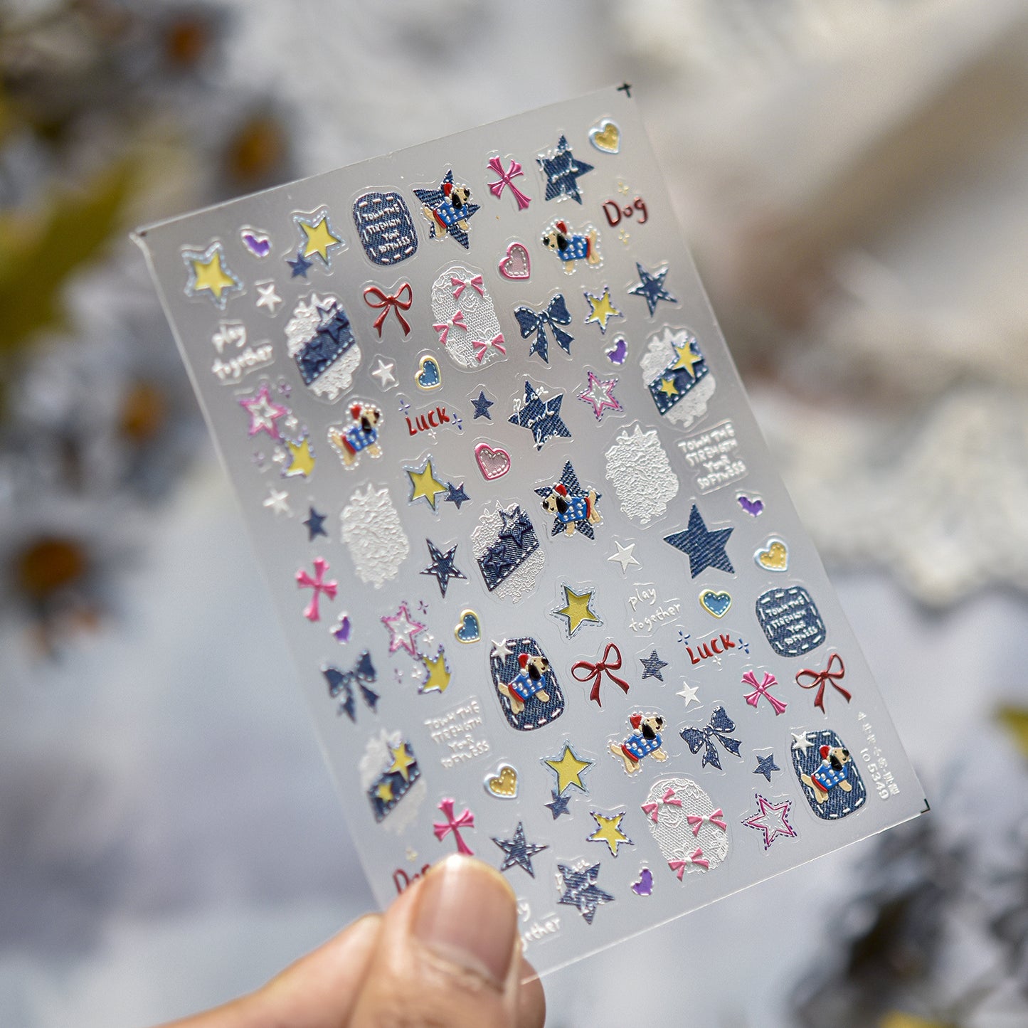 Hello Claws | Jeans Puppy Nail Deco Sticker