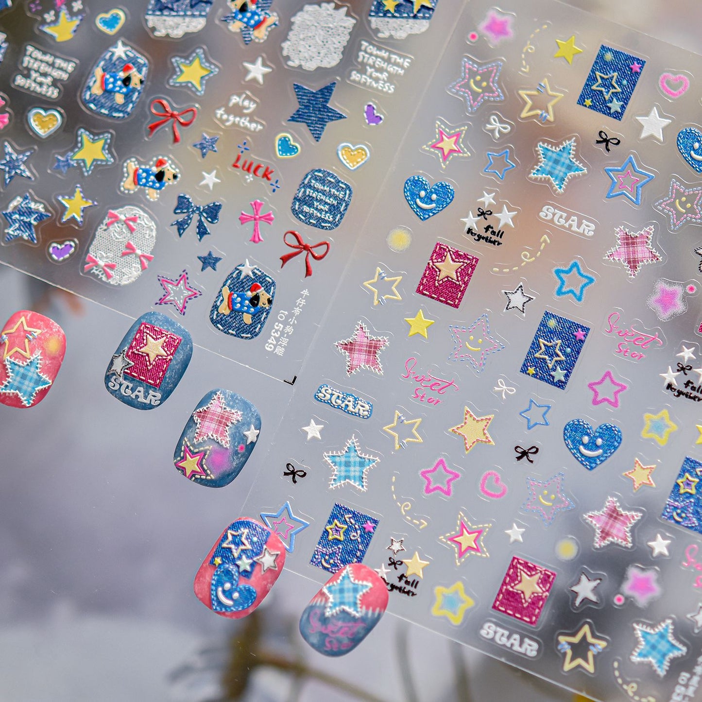 Hello Claws | Jeans Puppy Nail Deco Sticker