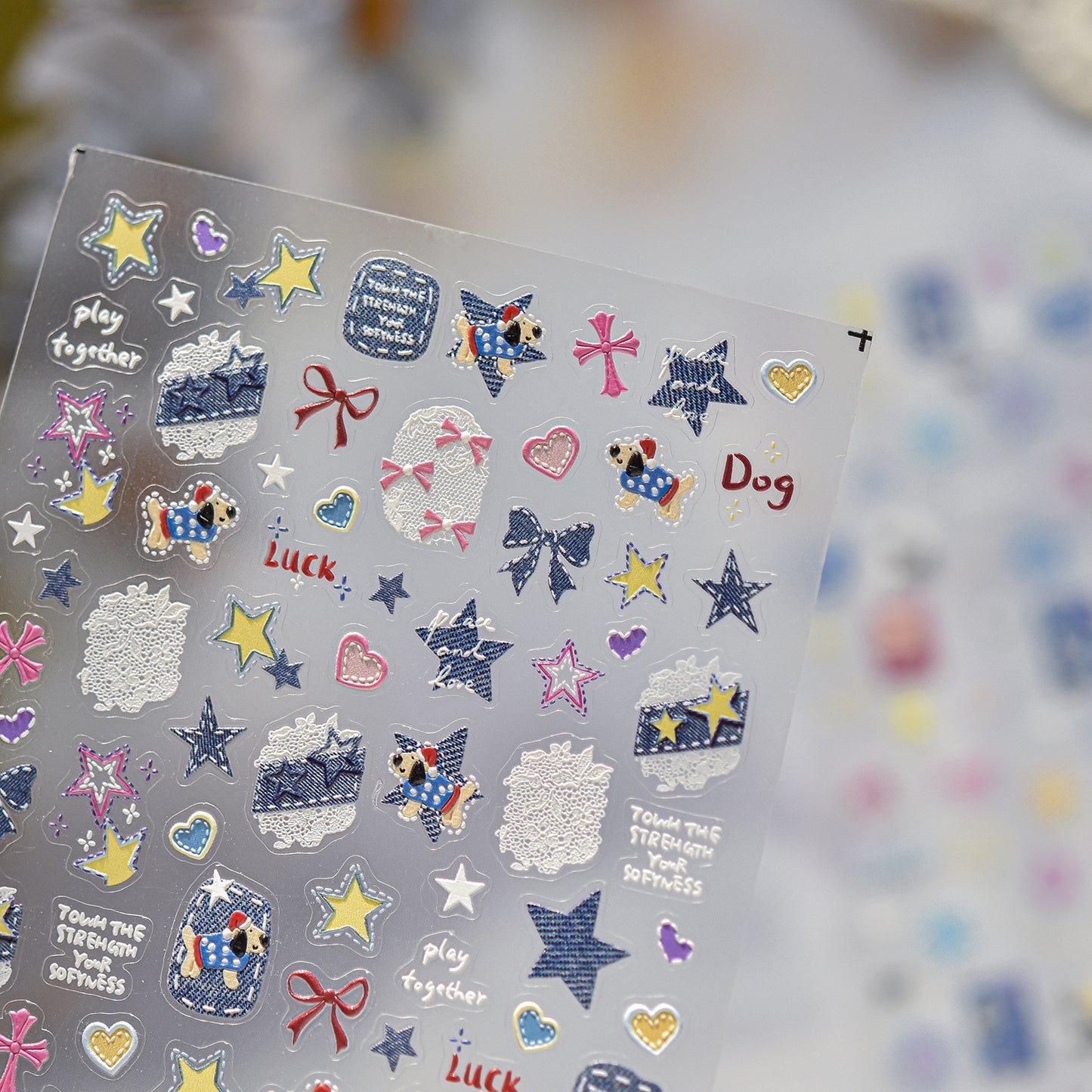 Hello Claws | Jeans Puppy Nail Deco Sticker