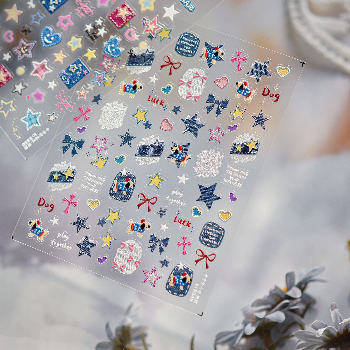 Hello Claws | Jeans Puppy Nail Deco Sticker