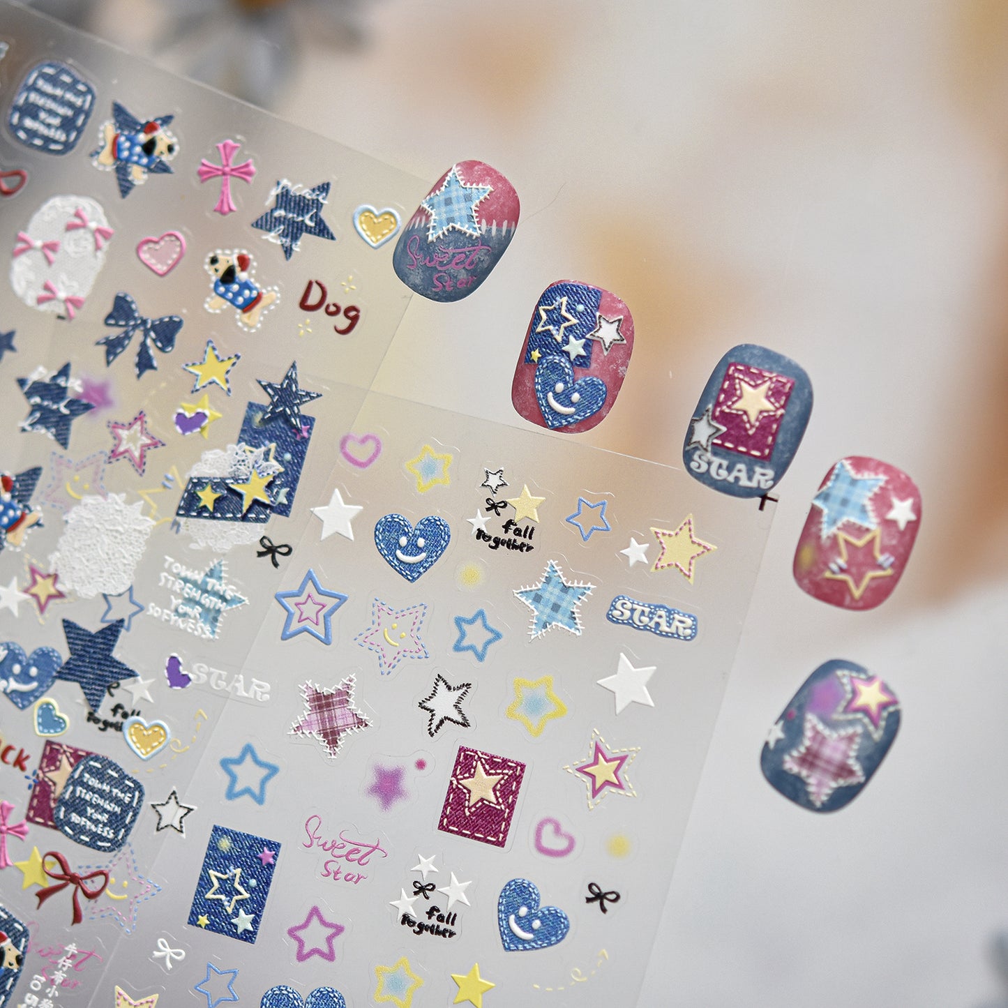 Hello Claws | Jeans Puppy Nail Deco Sticker