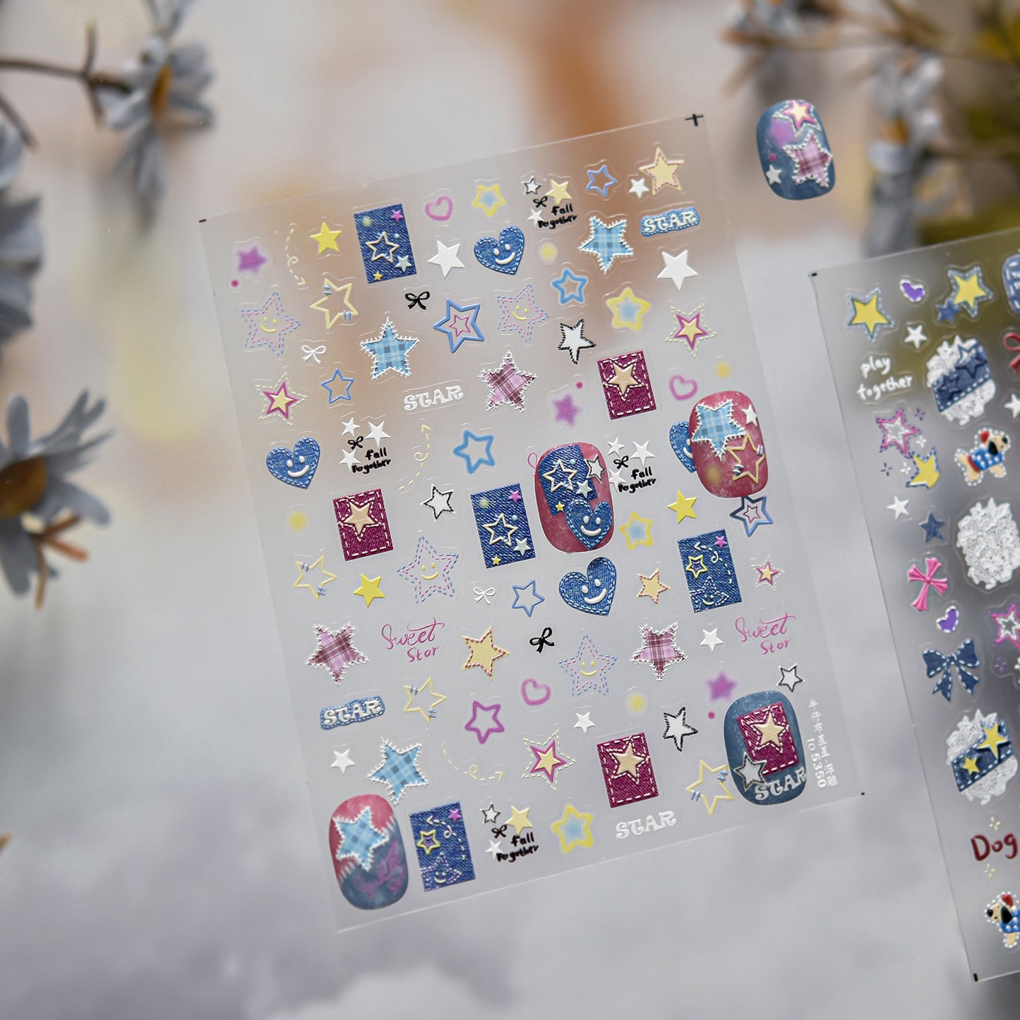 Hello Claws | Jeans Puppy Nail Deco Sticker