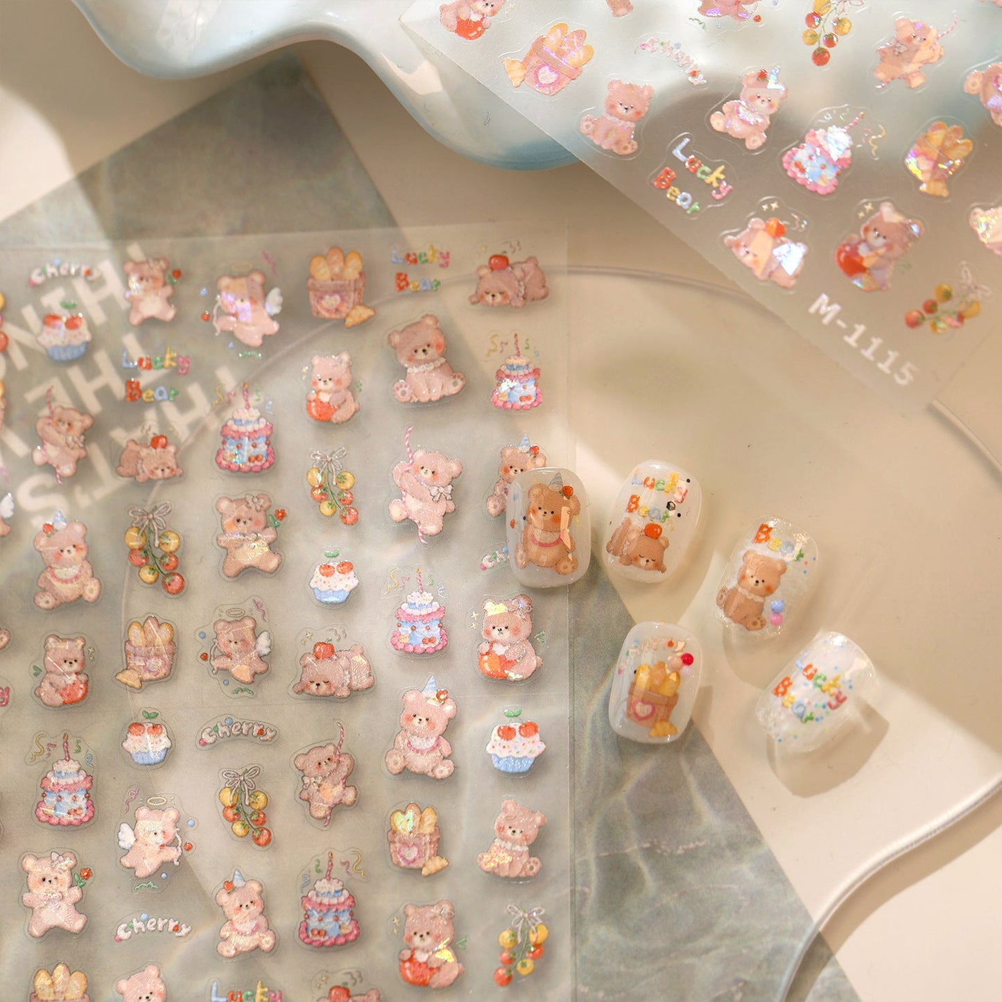 Hello Claws | Bear Cake Nail Deco Sticker 