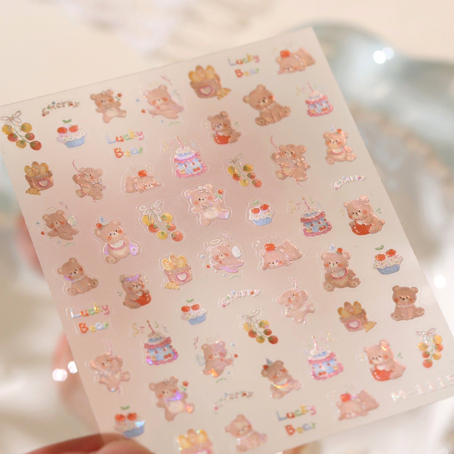 Hello Claws | Bear Cake Nail Deco Sticker 