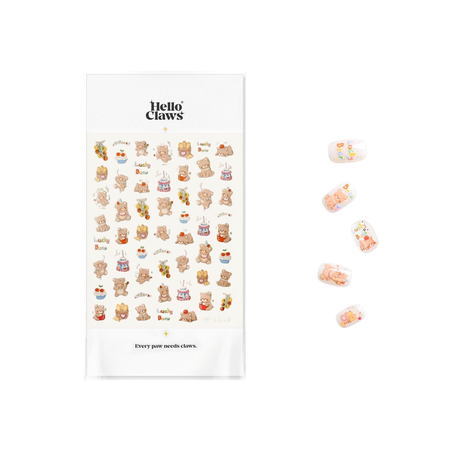 Hello Claws | Bear Cake Nail Deco Sticker 
