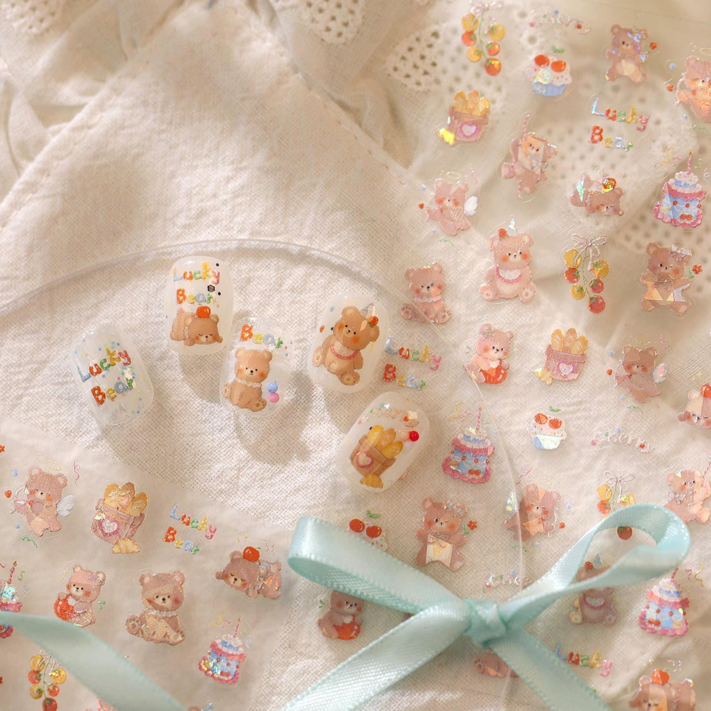 Hello Claws | Bear Cake Nail Deco Sticker 