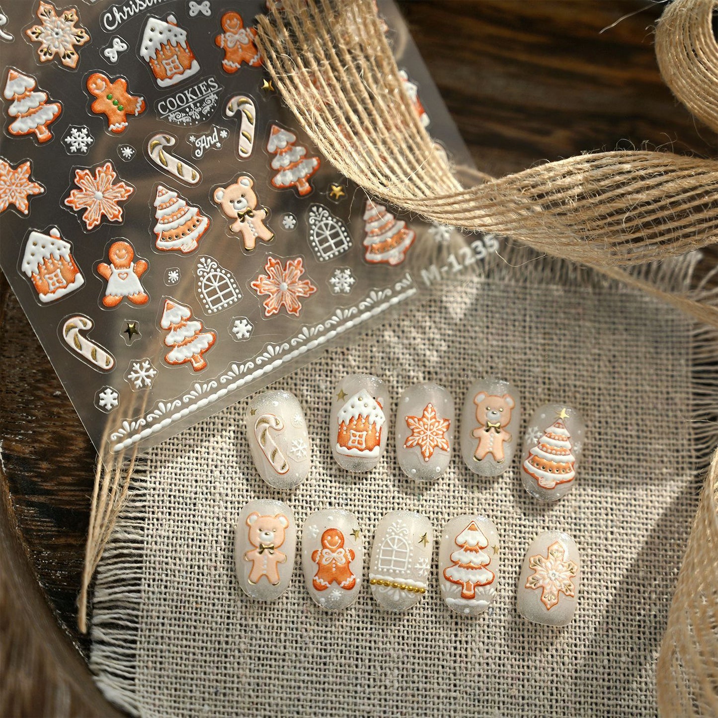 Hello Claws | Gingerbread Nail Deco Sticker