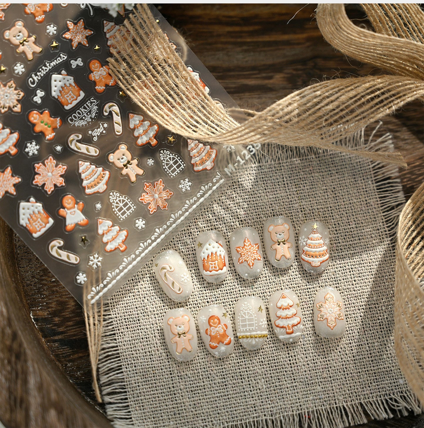 Hello Claws | Gingerbread Nail Deco Sticker