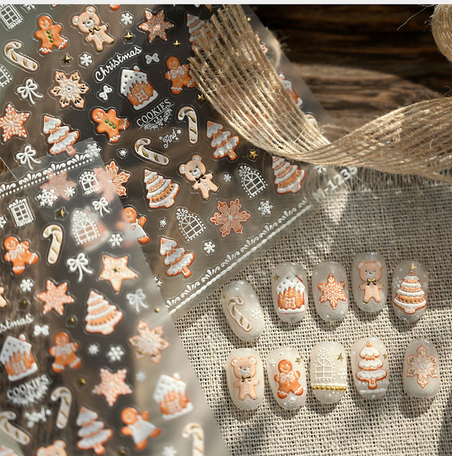 Hello Claws | Gingerbread Nail Deco Sticker