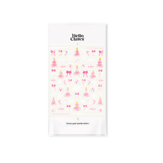 Hello Claws | Pink Christmas Nail Deco Sticker