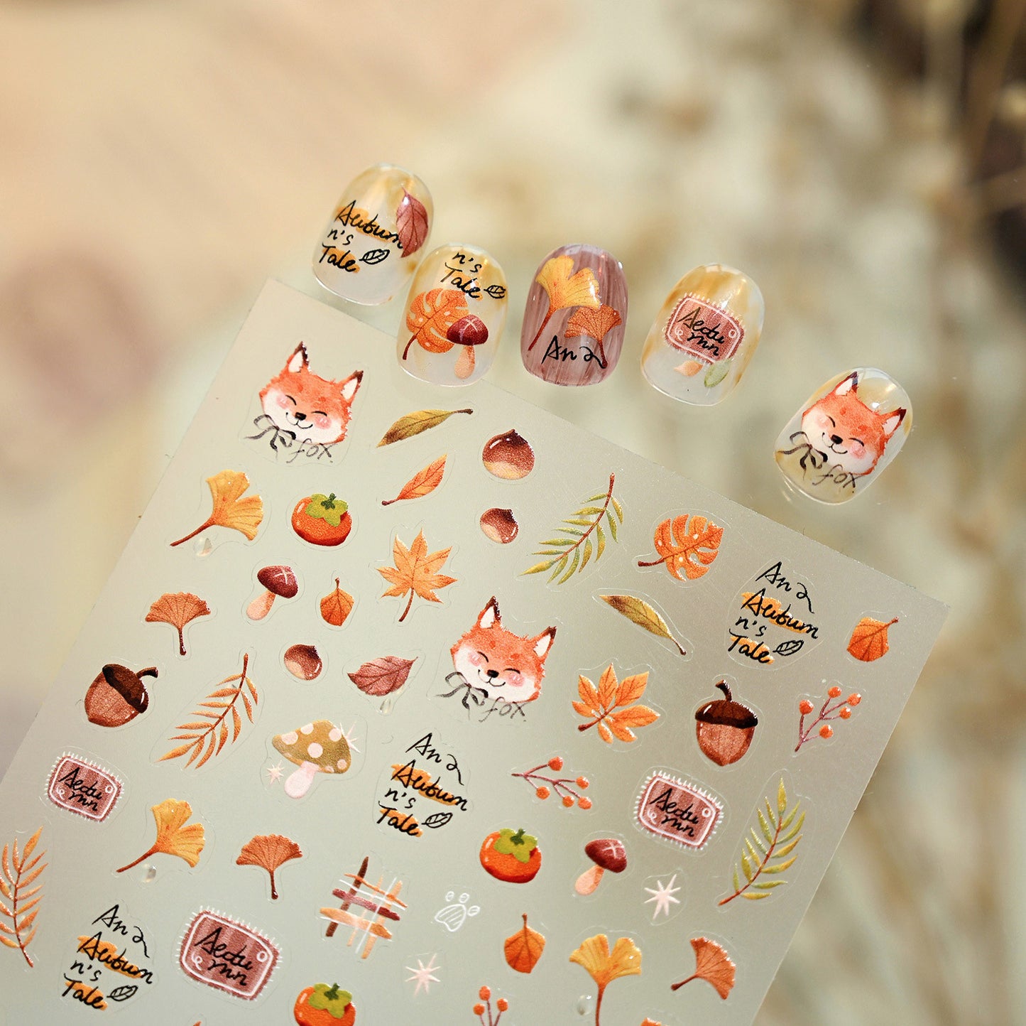 Hello Claws | Autumn Fox Nail Deco Sticker