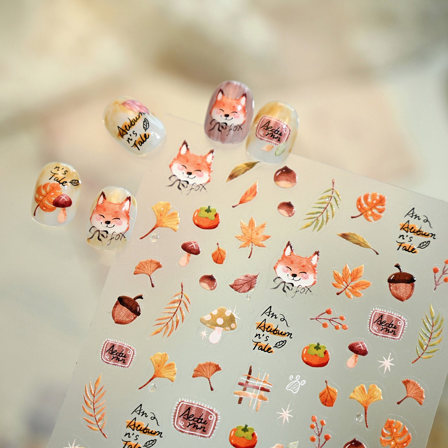 Hello Claws | Autumn Fox Nail Deco Sticker