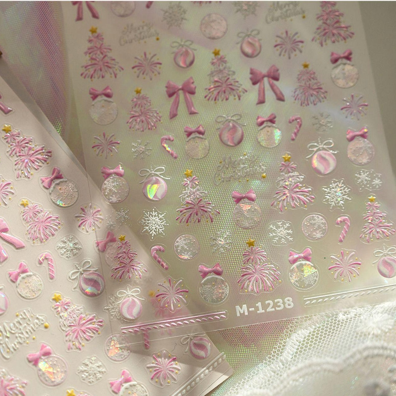 Hello Claws | Pink Christmas Nail Deco Sticker