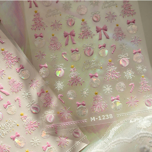 Hello Claws | Pink Christmas Nail Deco Sticker