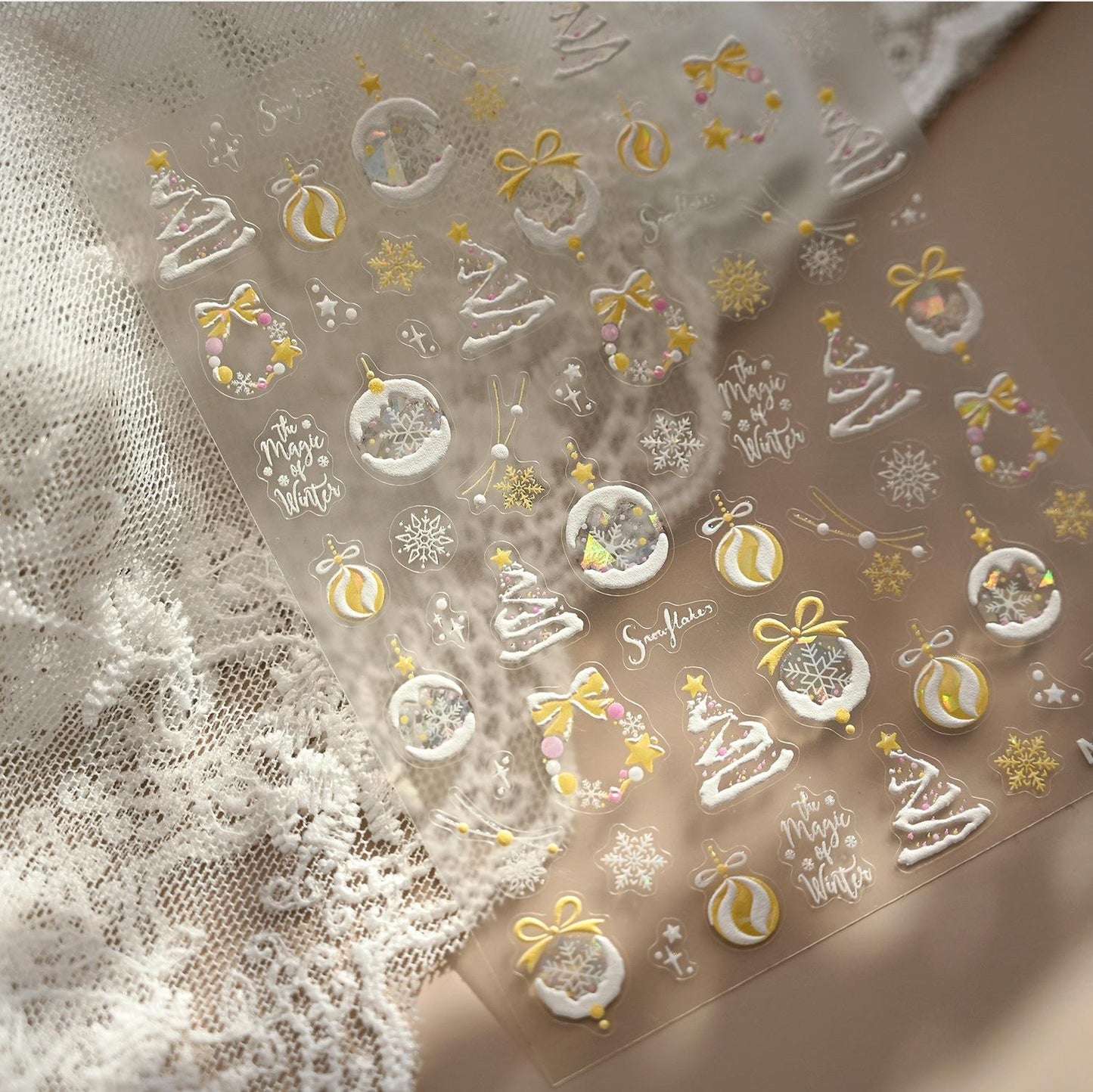 Hello Claws | Yellow Christmas Nail Deco Sticker