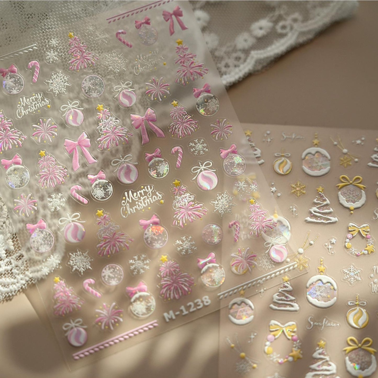 Hello Claws | Pink Christmas Nail Deco Sticker