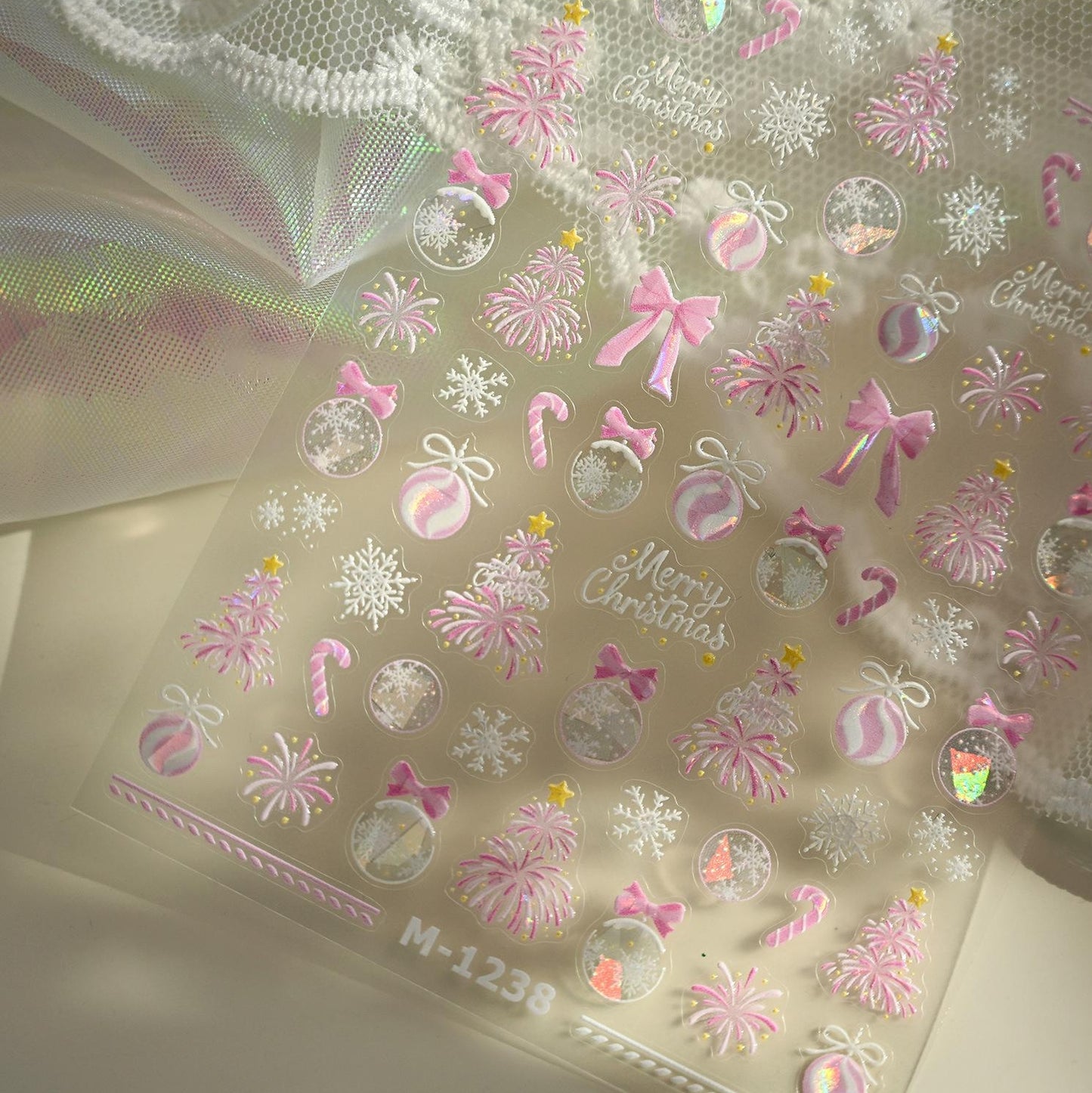 Hello Claws | Pink Christmas Nail Deco Sticker