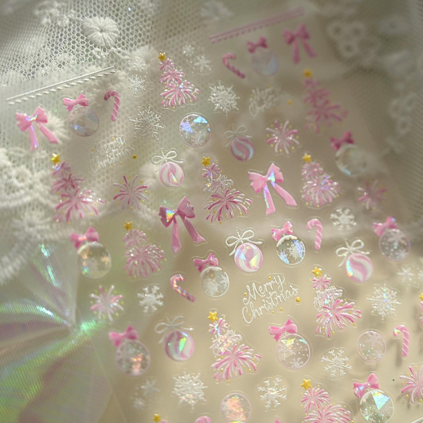 Hello Claws | Pink Christmas Nail Deco Sticker