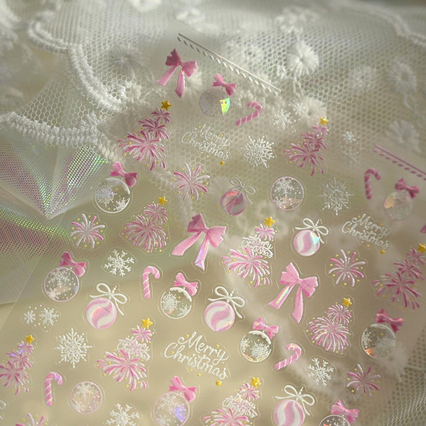 Hello Claws | Pink Christmas Nail Deco Sticker