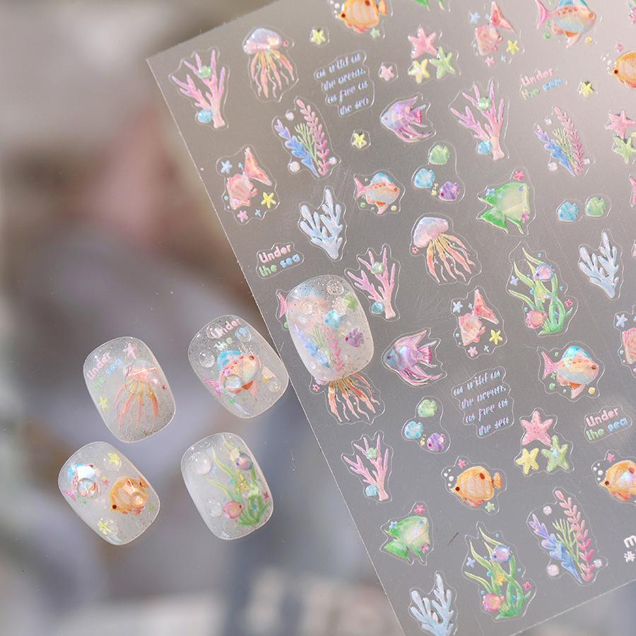 Hello Claws | Little Fish Under The Sea Nail Deco Sticker 