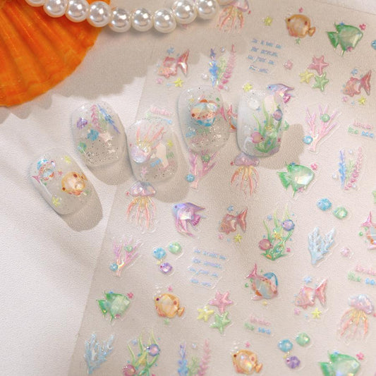 Hello Claws | Little Fish Under The Sea Nail Deco Sticker 