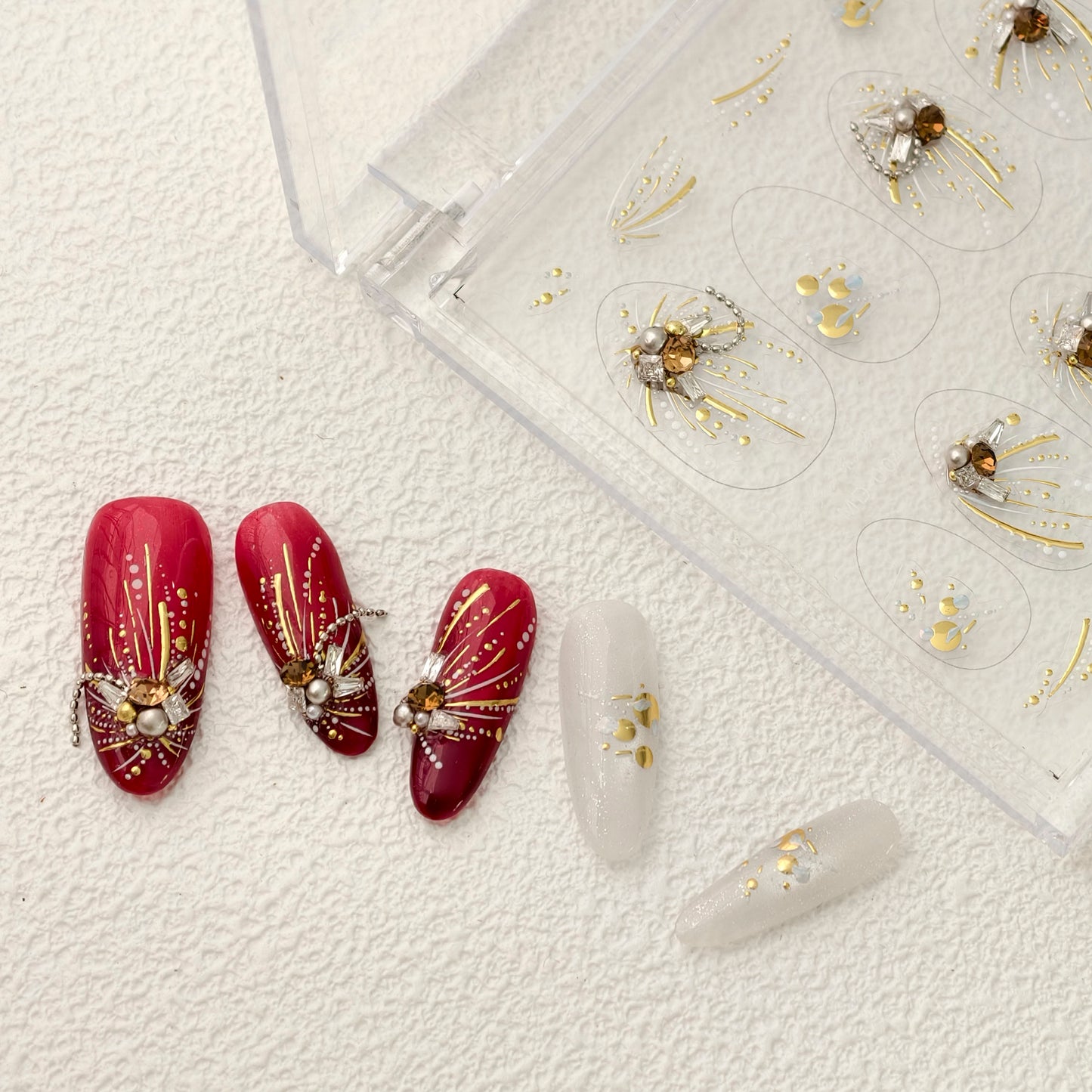 Hello Claws | Gold Firework Nail Deco Sticker