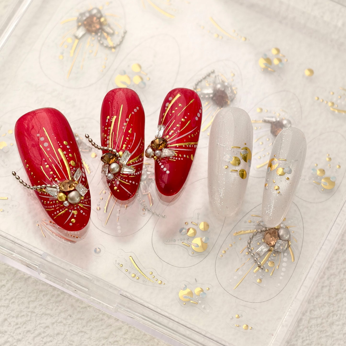 Hello Claws | Gold Firework Nail Deco Sticker