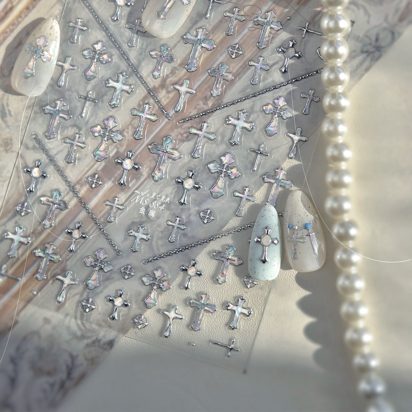 Hello Claws | Shell Cross Nail Deco Sticker