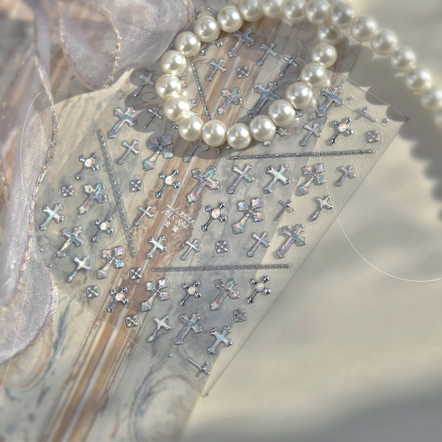 Hello Claws | Shell Cross Nail Deco Sticker