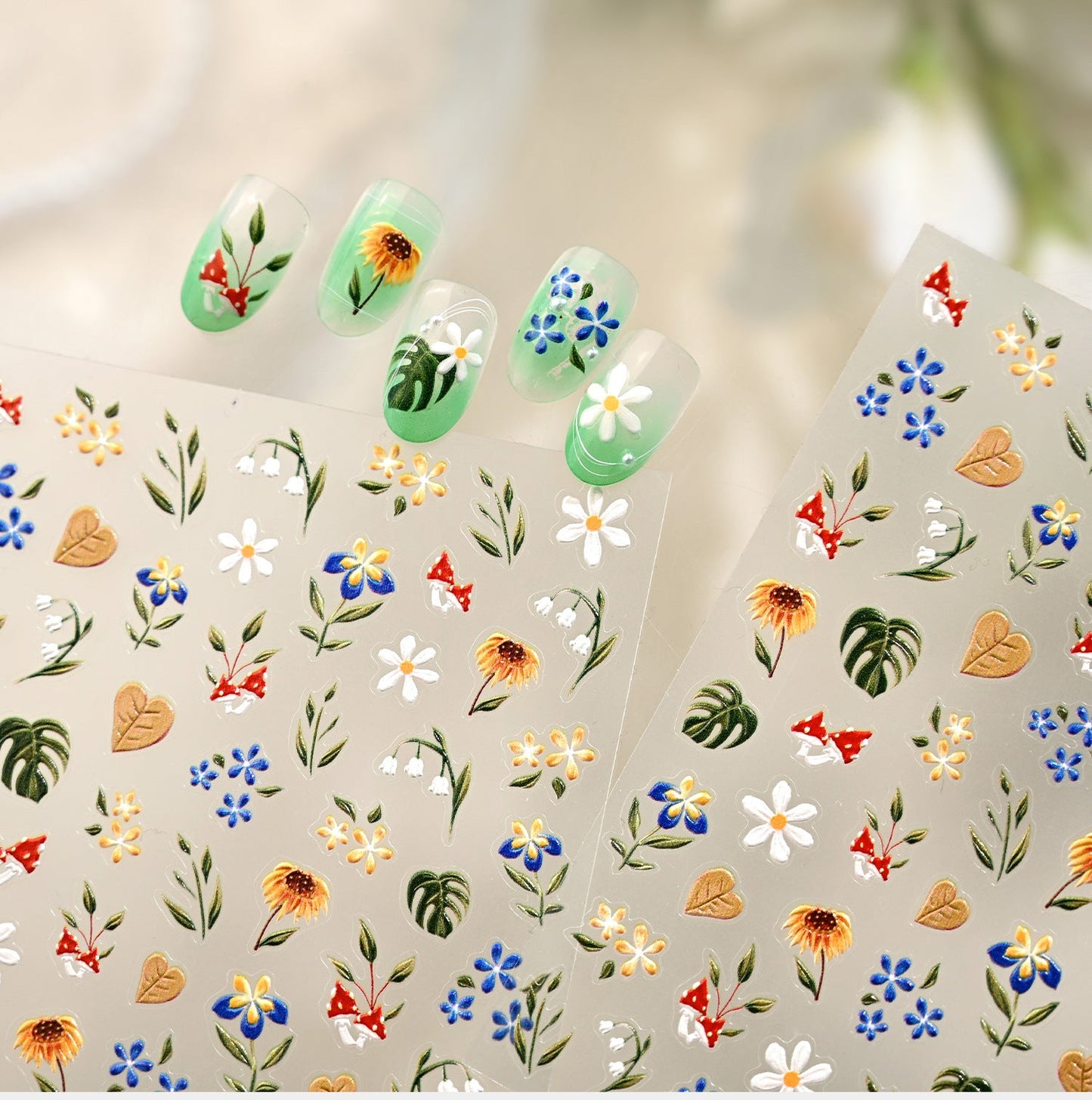 Hello Claws | Wild Flower In Forest Nail Deco Sticker 