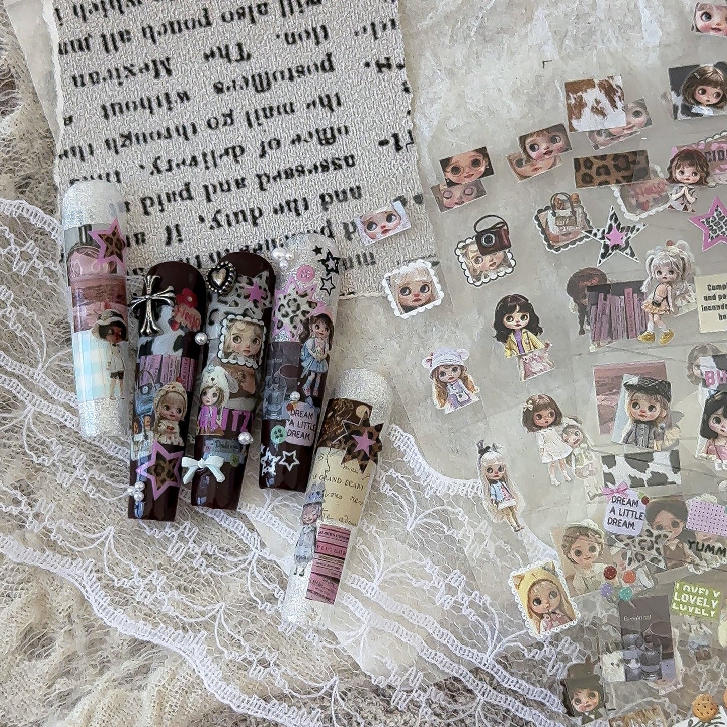 Hello Claws | Blythe Cartoon Transfer-style Nail Deco Sticker 