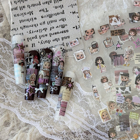Hello Claws | Blythe Cartoon Transfer-style Nail Deco Sticker 