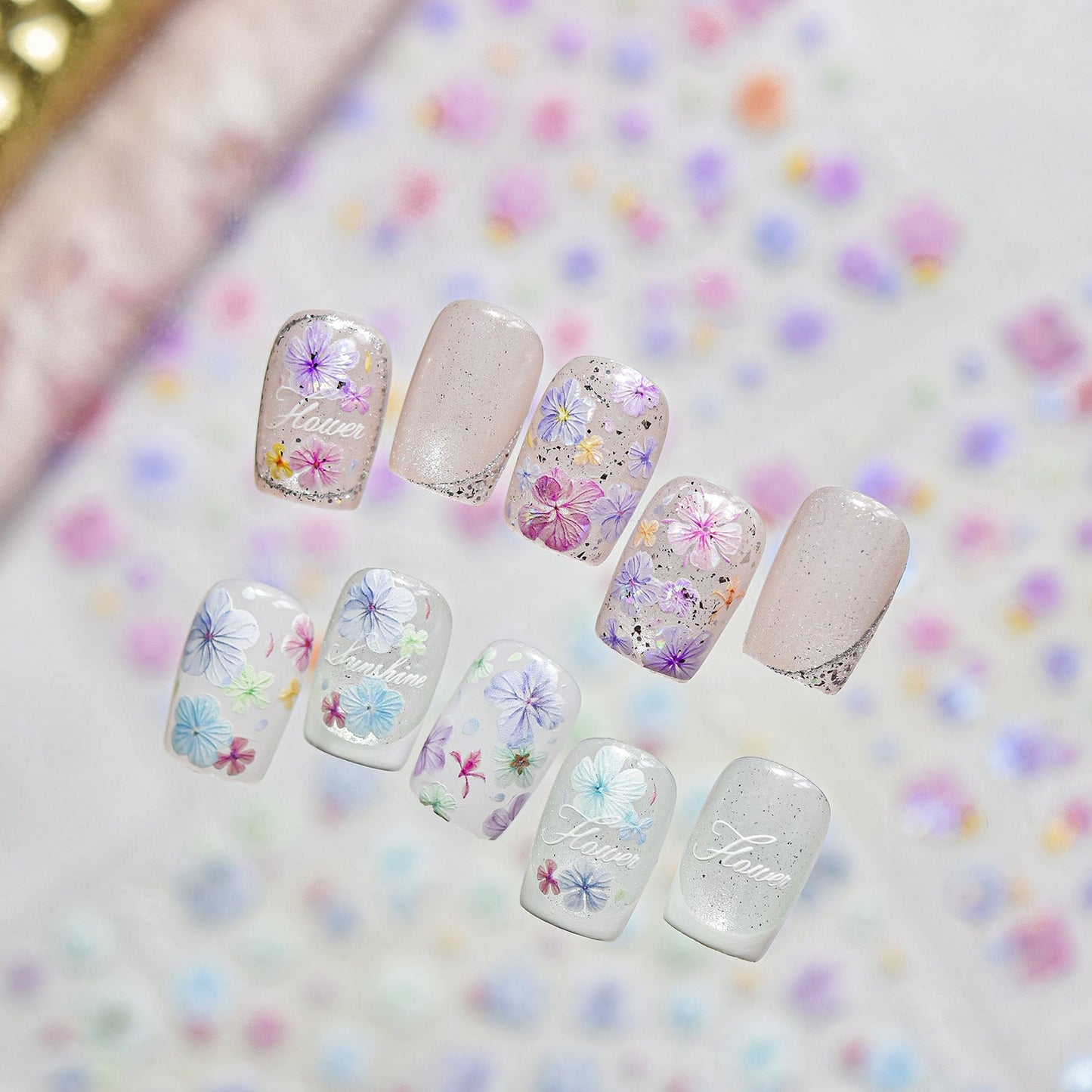 Hello Claws | Vintage Dried Flower Nail Deco Sticker 