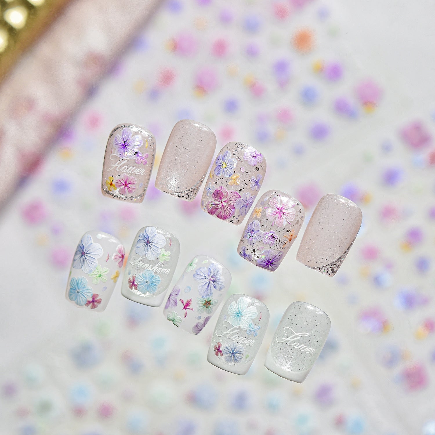 Hello Claws | Vintage Dried Flower Nail Deco Sticker 