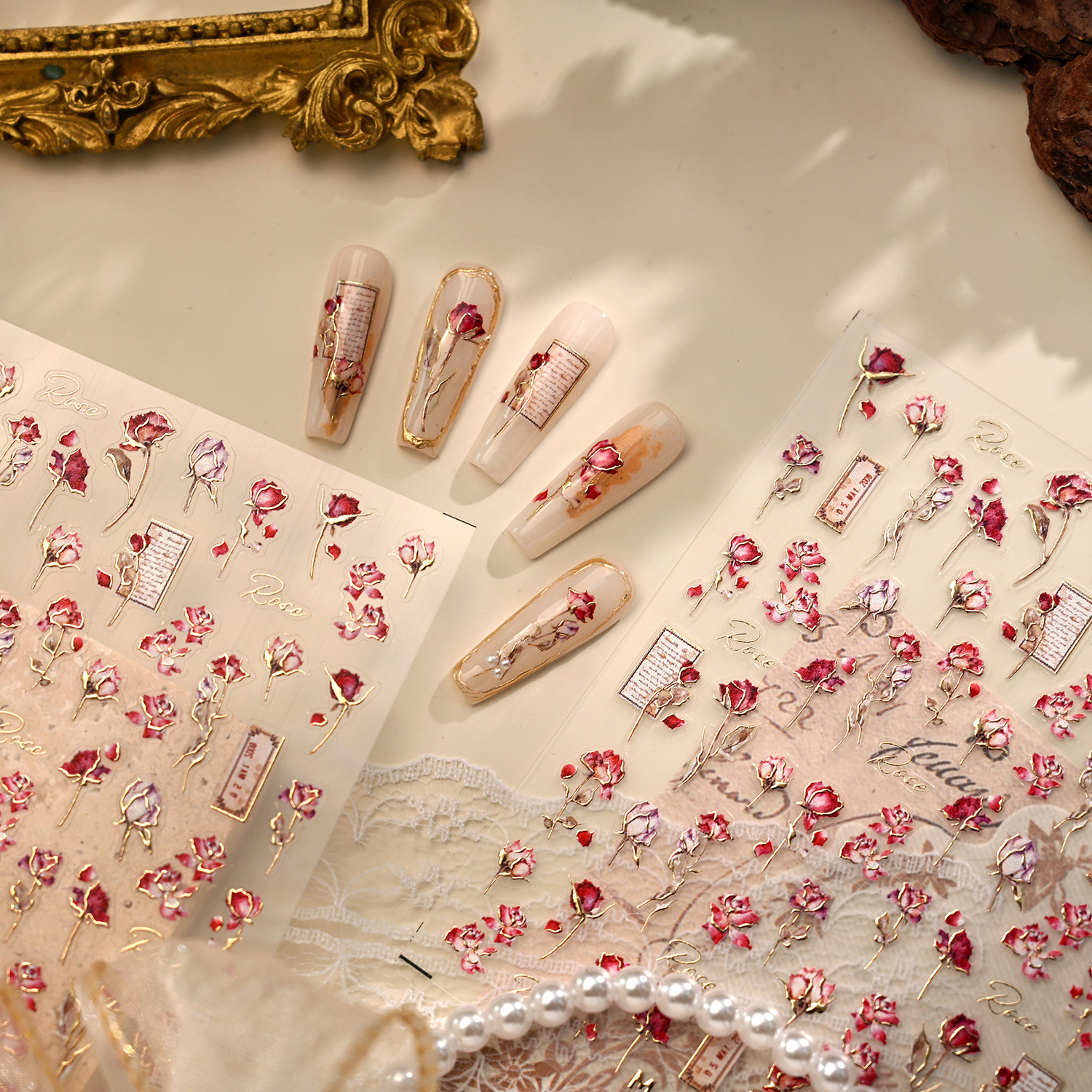 Hello Claws | Romantic Rose Nail Deco Sticker 