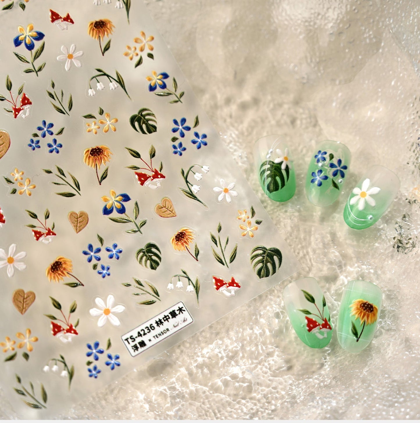 Hello Claws | Wild Flower In Forest Nail Deco Sticker 