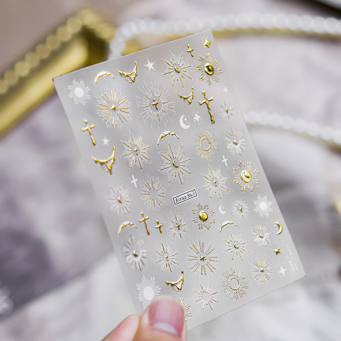 Hello Claws | Holy Light Gold Nail Deco Sticker