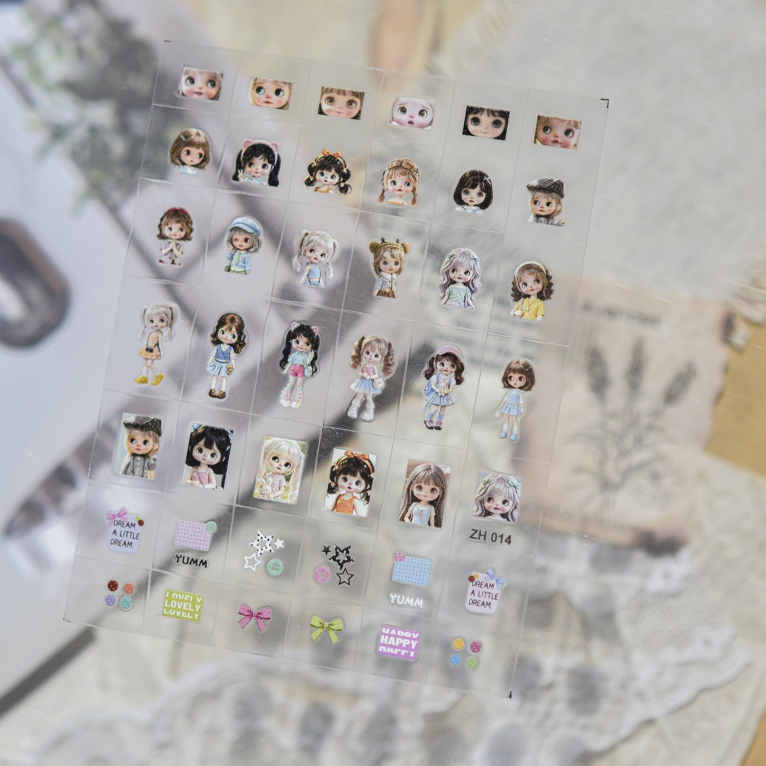Hello Claws | Blythe Cartoon Transfer-style Nail Deco Sticker 